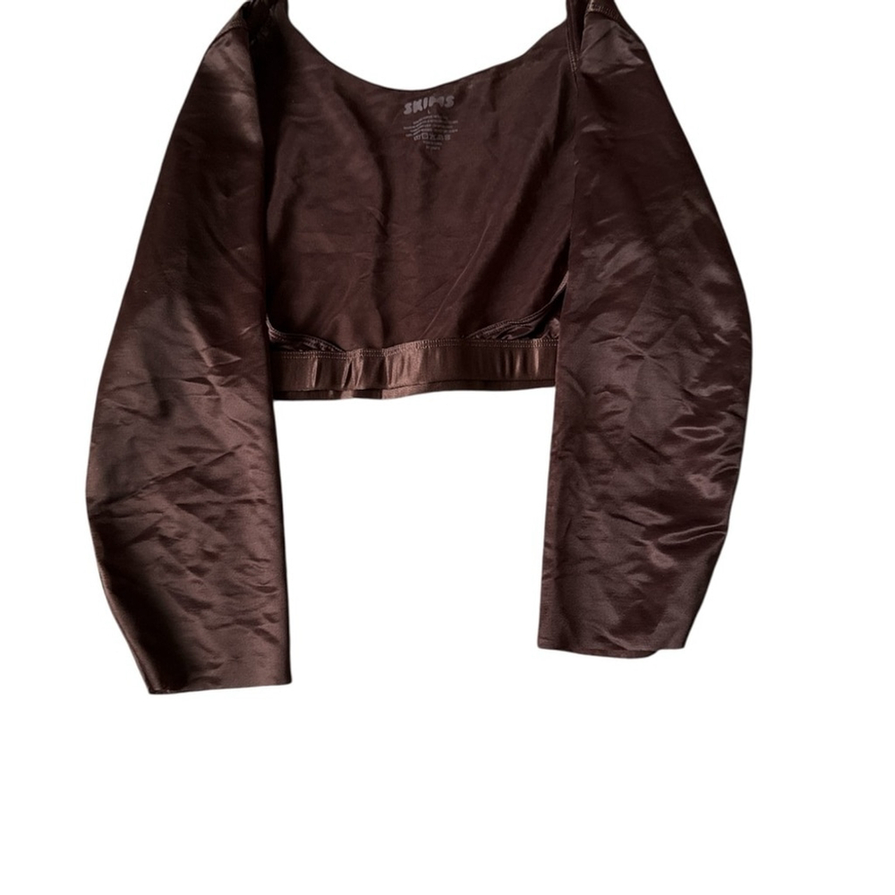 Skims Seamless Sculpt Open Bust Arm Shaper - Cocoa New Without Tags Large - Picture 4 of 6